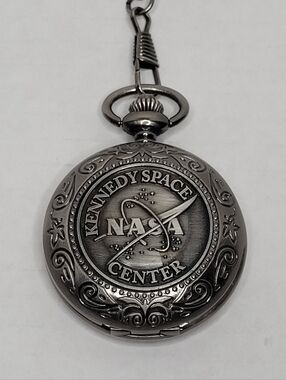 NASA Kennedy Space Center Vintage Pocketwatch and Chain VERY RARE